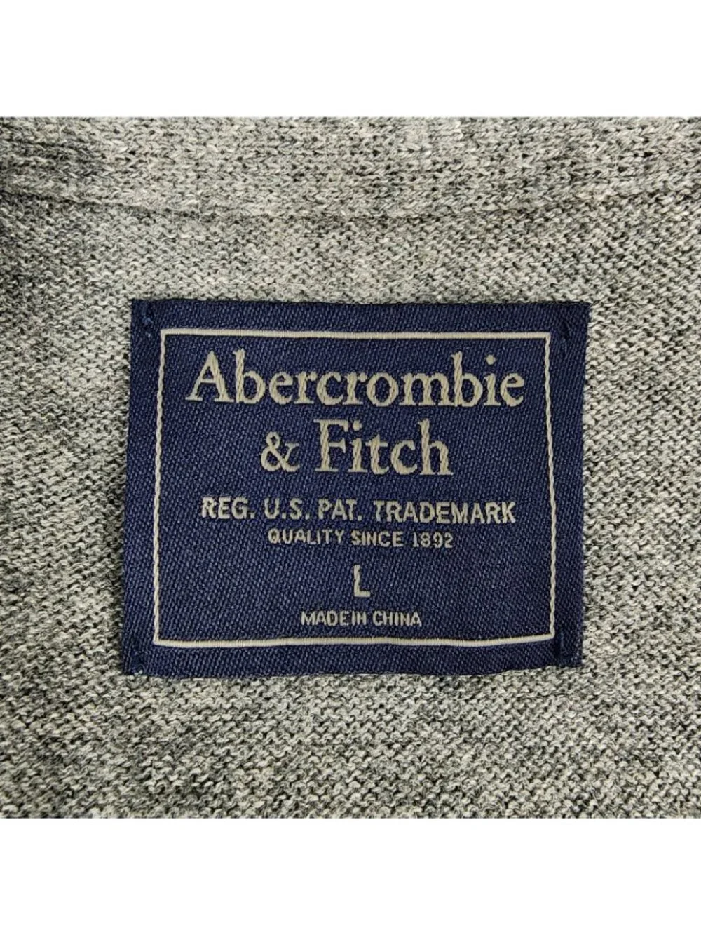 Abercrombie Fitch Sweater Mens L Heather Gray Wool Blend Long Sleeve Pullover